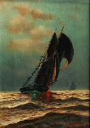 Richard Dey De Ribcowsky Twilight Seascape oil painting